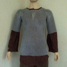 Chemise médiévale en cotte de mailles en zinc Haubergeon pour hommes