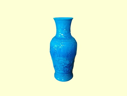 Grand vase longwy xixè huart - vase,