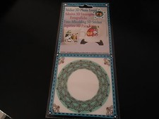 STICKER 3D PHOTO IMAGE - CERCLE VERT D'EAU + DECORATION BAROQUE