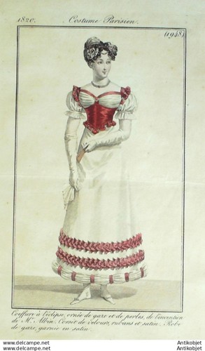 Gravure mode costume parisien - costume,
