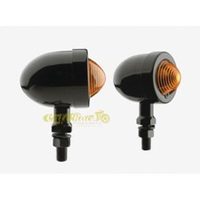 Clignotant vintage Moto Custom Bullet Noir 1 Pièce Diamètre 57mm