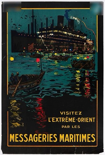 Affiche poster bateau paquebot - affiche,
