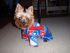 New York Rangers fleece dog coat