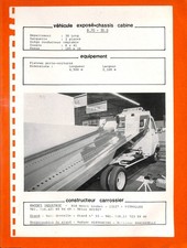 RENAULT B 70 / PORTE-VOITURES / RHODES INDUSTRIE / VITROLLES ( 13 ) DESCRIPTIF