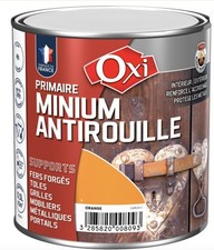 Peinture minium primaire sous couche antirouille orange 0.5L anticorrosion métau