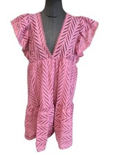 Très Belle Robe Dentelle Rose Dixie M=40 Tbe