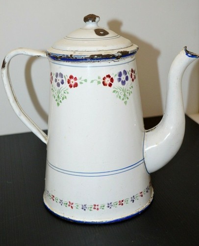 Cafetiere emaillee guirlande - *cafetiere,