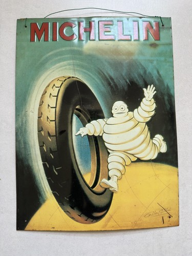 Plaque michelin bibendum sous - michelin,