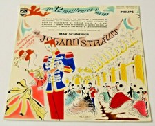 DISQUE VINYLE 33 TOUR STRAUSS LES 12 MEILLEURES VALSES MAX SCHNEIDER