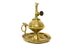 Ancienne Lampe à essence en laiton massif Gardon style Bougeoir