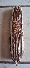 ancien couteau, manche en corne, CERF, multifonctions
