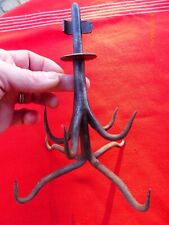 beau crochet en fer forgé de garde manger grappin outil ancien