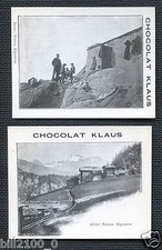 CHOCOLAT KLAUS ........SCENES ALPESTRE ....2 IMAGES ...PUB...SUISSE