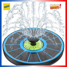 Fontaine Solaire Extérieur SZMP 3.5W - Flottante, 7 Buses, Bain Oiseaux/Jardin