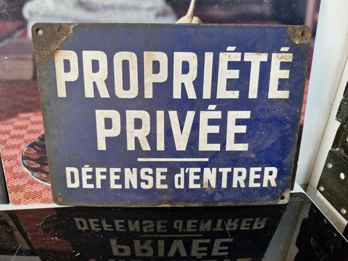 Ancienne plaque émaillée - , «