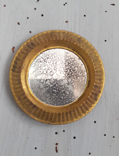 Mini miroir soleil - , laiton