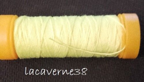 Bobine fil cordonnet jaune - fil,
