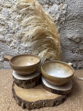 2 tasses/mug en grès émaillé - décor naturelle - Brutalisme- Nature - Campagne