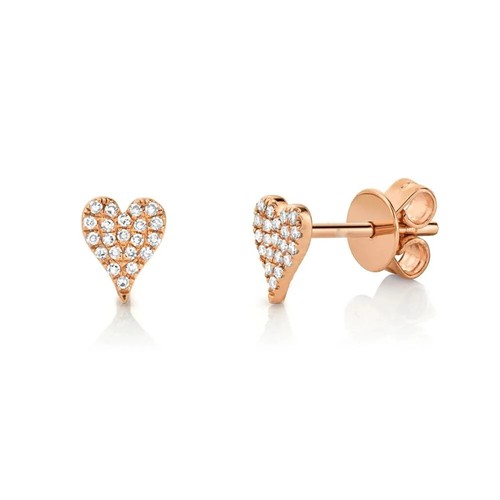 14k rose diamant coeur - 14k, or