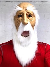 Vieil homme masque long blanc - masque,