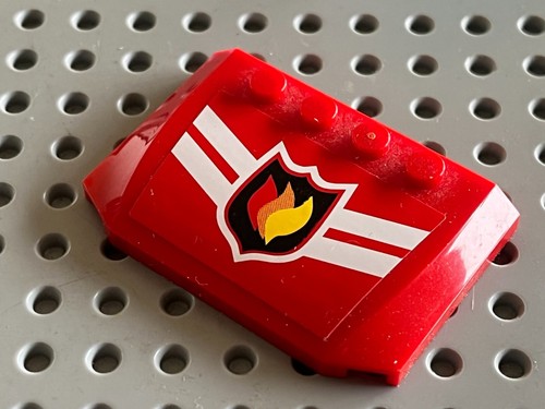 Lego red wedge - red,