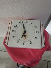 pendule horloge jaz Faience Ivoire La Sofic Des Années 43/56 Rare en Rouge 