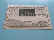 PUBLICITE REVUE 1900   LA PAIX GEO.ROUARD SERVICE SAVOJA CRISTAL LE VENITIEN
