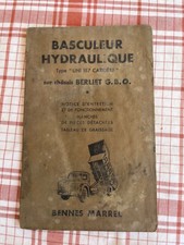 MANUEL NOTICE BENNES MARREL BASCULEUR HYDRAULIQUE Uni 187 carrière BERLIET
