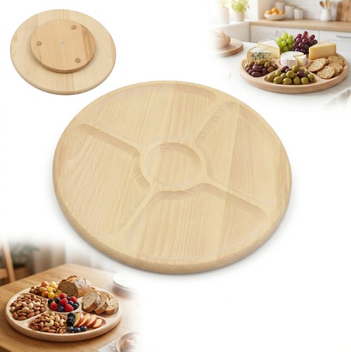 Plateau tournant bois 33cm - , –