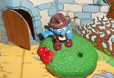 set  Schtroumpf cow boy smurf pitufo puffo puffi lasso beige variante rarissime