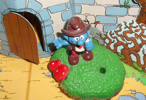 Set schtroumpf cow - boy, smurf
