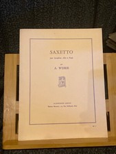A. Weber Saxetto pour saxophone alto et piano partition éditions Leduc