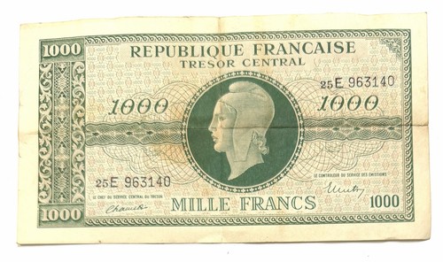 Billet banque 1000 francs - billet,