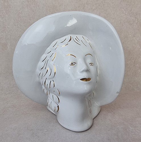 Vase cache pot - tête, femme