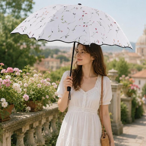 Parapluie pliant fleuri avec - pliant,