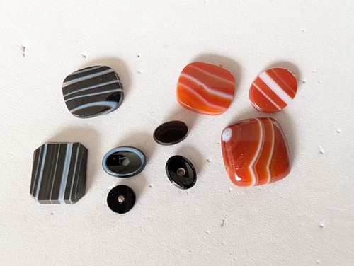 Lot anciens cabochons agate - cabochons,