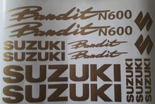 Planche de stickers SUZUKI BANDIT 600N Réservoir et carénages COULEUR OR