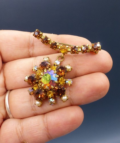 Broche ancienne laiton - broche,