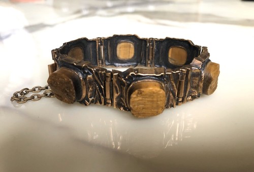 Bracelet bronze brutaliste