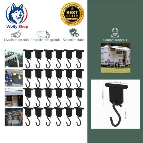Crochets auvent camping - camping, en