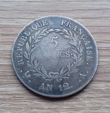 Pièce FRANCE - Monnaie de 5 Francs Argent An 12 A Bonaparte premier consul  RARE