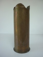 Douille gravée BOIRY souvenir de France cheval soldat anglais ou allemand ww1