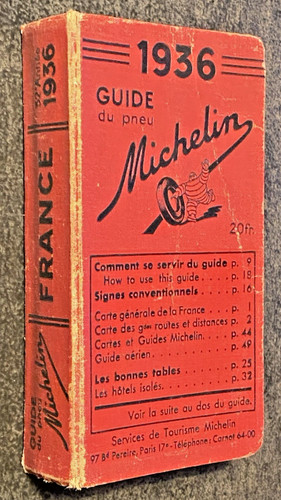 Guide michelin rouge 1936 - guide,