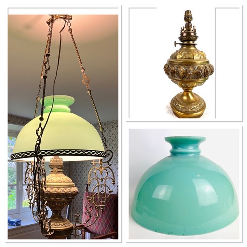 Suspension ancienne globe - ancienne, en