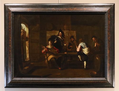 Grand tableau ancien compagnia - grand,