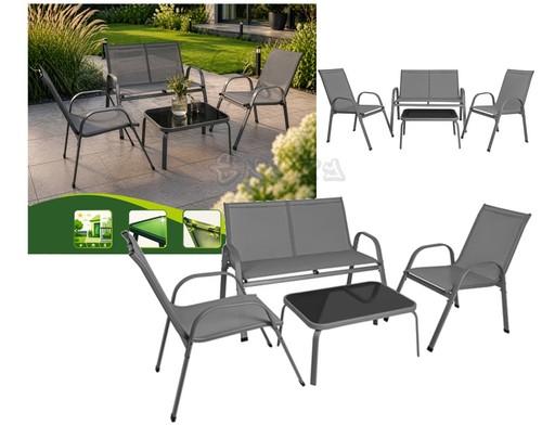 Set salon jardin grigio 4 - set,