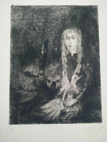 Belle gravure symboliste