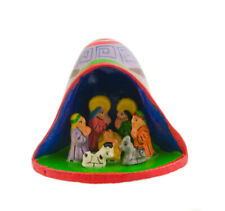Crèche de Noël Grotte du Perou en Ceramique Creche Artisanat fait main # 6619 