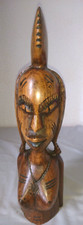 OLD BUST WOMAN STATUETTE