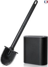 AiQInu Brosse WC, Brosse Toilettes WC en Silicone pour Profondeur avec Manche